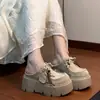 Zueco de Plataforma Gruesa de Gamuza Estilo Zueco para Mujer 2025 Nuevo Modelo Mocasines que Aumentan la Altura para Mujeres Bajitas