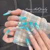 Nueva Joyería para Uñas de Aleación Celebridad de Internet Accesible Lujo Dorado y Plateado Incrustado con Diamante Blanco Metal DIY Decoración de Uñas Diamante Decorativo