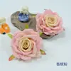 Simulación Flor de rosa Hugo arreglo floral de boda rosa de diamante sombrero de graduado hecho a mano DIY tocado de ropa china antigua