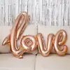 Juego de Regalo de Compromiso y Boda con Letras en Inglés 'Love', Globos de Boda de Papel de Aluminio, Decoración