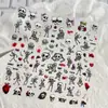 Coleção Adesivos 3D Relevo Desenho Animado Fofo para Unhas, Decoração DIY mais Leve de Alto Valor, Adesivos para Lente