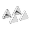 Brincos Triangulares Modernos e Simples, Design Personalizado de Nicho, Brincos Espirais, Brincos de Aço Inoxidável, Venda Direta da Fábrica de Joias