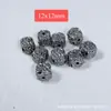 Cuentas espaciadoras de plata 999 vintage de Shanxi, anillos corredizos, accesorios de terrón de azúcar, adornos culturales y artísticos para DIY