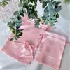 Bolsa de Seda Personalizada Bolsa de Almacenamiento de Satén de Alta Gama Bolsa de Seda para Joyería Bolsa de Almacenamiento de Seda Rosa