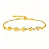 Pulsera trébol de cuatro hojas Kaiwei hierba de la suerte pulsera de plata para mujer simple moda flor de la suerte accesorios de joyería regalo venta al por mayor