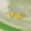 Brincos de Prata Pura S999 com Textura Irregular Martelada, Simples e Fashion, Tridimensionais, Luxo Leve, Geométricos, Versáteis, Brincos Personalizados, Atacado