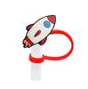 Nuevo Tema Espacial Tapa de Silicona para Popote Cubierta para Popote Cubierta Protectora Taza de Agua DIY Decorativa a Prueba de Polvo Tapón para Popote Venta al por Mayor