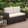 Sofá de ratán para exterior, estilo nórdico, para sala de estar, balcón, patio, villa, silla de ratán, mesa de centro, combinación, muebles impermeables y con protección solar para el tiempo libre.