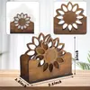 Portatarjetas de Negocio Caja de Tarjetas Caja de Almacenamiento de Tarjetas Portamemos Retro Calado de Madera de Loto Nuevo Transfronterizo