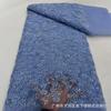 Tela de Encaje con Cuentas Hecha a Mano para Vestidos de Novia con Lentejuelas y Tubos, Popular en el Comercio Exterior