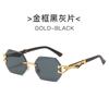 Gafas de sol retro europeas y americanas transfronterizas con patrón de madera de leopardo para hombre, octogonales, de moda, resistentes a los rayos UV, para mujer