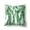 Funda de Almohada de Poliéster Estilo Ins Planta Flor Nórdico Estampado Funda de Cojín Piel de Melocotón Funda de Cojín de Cintura para Sofá QTA05