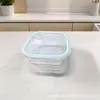 Recipientes de armazenamento de alimentos de vidro, lancheiras, recipientes próprios para micro-ondas, vedáveis para geladeira, espessados, resistentes ao calor, com tampas, conjunto de caixas de armazenamento para trabalhadores de escritório