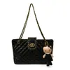 Bolsa de Gran Capacidad con Bordado de Diamantes para Mujer 2025 Nueva Moda Bolso de Hombro con Cadena Versátil Bolso Bandolera para Viajes Cotidianos Bolso Tote