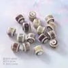 Accesorios DIY Columna Corta Pequeña Cuentas Cerámicas Pulsera Accesorios Cuentas Cubo Pulsera Collar Material Hecho a Mano Cuentas Cerámicas