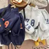 Conjunto de Inverno para Meninos 2025 Novo Crianças de 1 a 3 Anos Bebê Moletom Esportivo Espesso com Forro de Lã Conjunto de Duas Peças Dropshipping