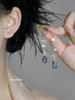 Aretes Colgantes de Borla de Gota de Agua de Flor de Zircón Estilo Bosque, Ganchos para Oreja Frescos y Simples, Aretes de Diseño Minimalista Versátiles de Moda