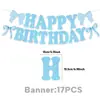 Amazon azul moño decoración de fiesta pancarta feliz cumpleaños moño vajilla primer cumpleaños arreglo
