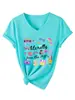 Literalmente do Século XX Amazon Ebay Site Independente Camiseta Casual da Moda para Mulheres com Decote V e Manga Curta