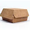 Cajas para hamburguesas al por mayor del fabricante, papel de grado alimenticio, a prueba de aceite, cajas personalizadas para llevar de comida rápida, cajas de embalaje para hamburguesas