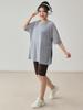 Blusa deportiva de verano para mujer, fina, para correr, de secado rápido, para fitness, camiseta de manga corta, holgada, transpirable, para yoga