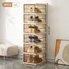 Zapatero Plegable Engrosado, Gabinete de Almacenamiento para Zapatos en Interiores con Tapa abatible Transparente a Prueba de Polvo, Caja de Zapatos Multicapa que se Puede Usar con un Solo Tirón