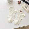 Calcetines cortos para mujer estilo coreano de dibujos animados lindos capibara bordado estilo universitario para estudiante chica calcetines de mujer
