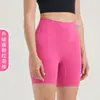Selección TransfronterizaPantalones de yoga de tres cuartos con efecto segunda piel, realzadores de glúteos, forma de durazno para mujer, pantalones de fitness de cintura alta europeos y americanos, shorts deportivos
