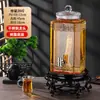 Botella de Vino Especial para Remojar Vino, Recipiente Sellado de Alta Gama para el Hogar, Tarro para Remojar Vino Licor de Ginseng, Tarro de Vino con Grifo, Botella de Vino Especial