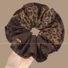 Scrunchie de estampa de leopardo para mulheres, novo modelo 2026, elástico para rabo de cavalo alto, alta elasticidade, faixa de cabelo durável, acessório de cabelo