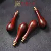 Frasco Giratorio de Calabaza Ébano para Rapé con Junta de Bambú Tallada, Florero Hueco Incrustado con Latón, Simbolizando Prosperidad y Ascensión