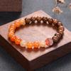 Pulseras de Moda para Hombres y Mujeres, Personalidad de Celebridad de Internet Europea y Americana, Elegantes y Exquisitas Pulseras de Madera de Ala de Pollo y Piedra Natural con Cuentas, Directo del Fabricante