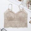 Nueva Lencería de Encaje Estilo Francés para Mujer, Camisola Pequeña con Cuello en V de Puro Deseo con Almohadillas en el Pecho, Ropa Interior de Capa Base Integrada para Verano