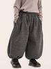 Pantalones de Forro Polar para Niños Changguo, Pantalones de Linterna Estilo Coreano Nuevos de Invierno para Niños, Pantalones a Cuadros con Forro Polar Integrado para Niños Pequeños