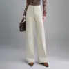 Jeans feminino slim de perna reta, nova moda primavera e outono, cintura alta, solto, modelador, calça de perna larga, calça comprida casual versátil