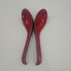 Paquete de 2 Cuchara para plato americano imitación porcelana melamina dos colores cuchara para sopa estilo japonés y coreano tienda de fideos de restaurante cuchara para Malatang