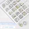 Cristal Azul Luz de Luna uña diamante joyería al por mayor flash amor rectangular mariposa Oval uña Vidrio fondo puntiagudo Pedrería