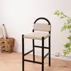 Bancos de Madera Maciza para Uso en Casa, Sillas para Isla de Comedor, Bancos de Barra Estilo Wabi-Sabi, Sillas de Respaldo Alto para Casas de Huéspedes, Sillas de Recepción para Mostrador