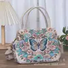 Bolso tote de estilo étnico nuevo, bolso casual de tela versátil, para hombro, mano y cruzado, bolso de dama multiusos