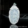 Material Caballo de Hielo Alto Calcedonia Colgante con Incrustaciones de Plata Ágata con Incrustaciones de Oro Jade Jade Buda Masculino Colgante de Calabaza
