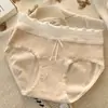 Calcinha Feminina 10A Antibacteriana Tipo com Crotch Estendido Algodão de Bebê Algodão Cru Tamanho Grande Feminino Roupa Íntima de Algodão Puro Roupa Íntima Feminina de Cintura Média