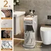 Estante de Almacenamiento para Baño Gabinete Sandwich para Baño Cajón de Almacenamiento Lateral para Inodoro Gabinete de Almacenamiento para Espacios Estrechos del Inodoro