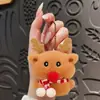Pingente Pequeno de Natal de Pelúcia Fofo Desenho Animado Chaveiro do Papai Noel Charme para Bolsa de Casal Pequeno Presente Barato