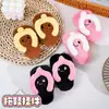 Zapatillas Lindas Que Chiflan Colgante de Muñeco de Peluche Corazón de Niña Llavero de Bolso Colgante Decorativo Chanclas Muñeco