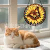 Colgante de Cristal de Colores Cruz Girasol Mariposa Adorno de Cristal para Colgar en Casa Decoración de Ventana Atrapasoles para Jardín