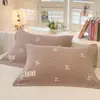 Par de Paños de Almohada de Gasa de Algodón Puro Paquete Extra Grande Extra Grueso Todo Algodón Jacquard Almohadilla Anti-Grasa para la Cabeza Almohada Individual