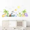 Pegatinas de Pared Autoadhesivas de Dinosaurios Coloridos para Niños Dibujos Animados Lindas Pegatinas de Decoración para Habitación Infantil Guardería Br94680