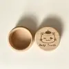 Caja para Dientes de Bebé, Caja de Madera Maciza para Dientes de Leche Infantil, Caja de Almacenamiento de Dientes, Caja de Almacenamiento de Dientes, Cordón Umbilical y Cabello Fetal, Caja de Madera Conmemorativa