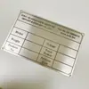 Fornecimento Direto da Fábrica de Placas de Alumínio, Placas de Identificação Serigrafadas Resistentes à Corrosão de Metal de Aço Inoxidável, Placas de Nome e Placas de Equipamentos de Máquinas Personalizadas