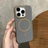 Funda Magnética para Teléfono Móvil de Contraste de Color Reclusivo, Tacto de Piel, para Apple 16PROMAX, Chica 15, Tendencia 14/13, Funda Suave 11
